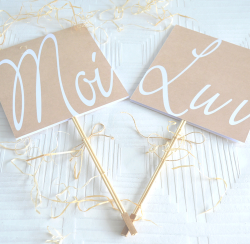 jeu de mariage lot de 2 pancartes