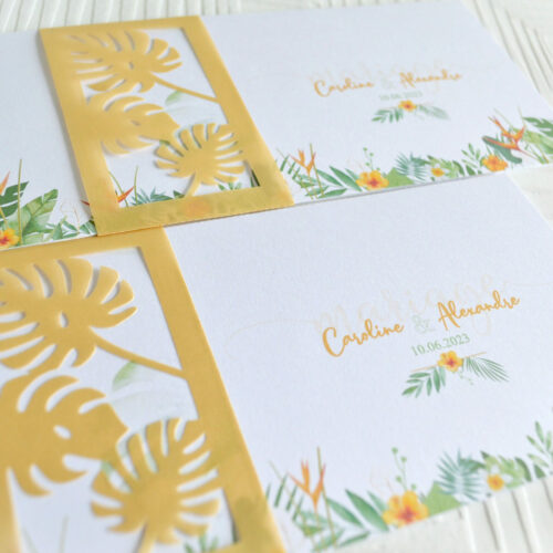 Faire-part de mariage Thème exotique