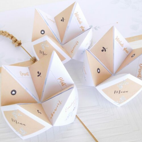 Menu cocote Mariage nature eucalyptus