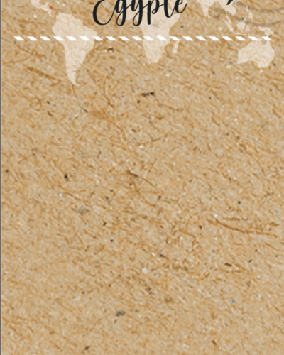 Carton plan de table personnalisé thème voyage Kraft