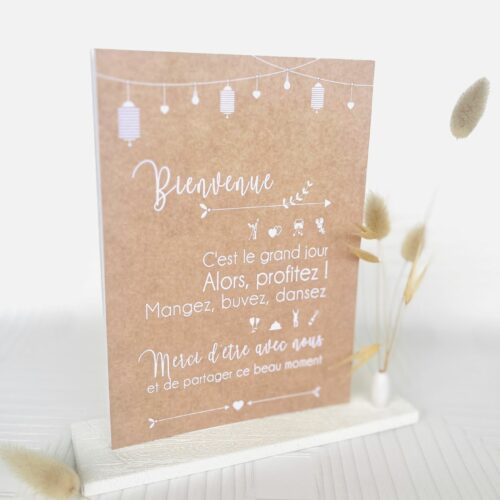 Présentoir Affiche festive mariage